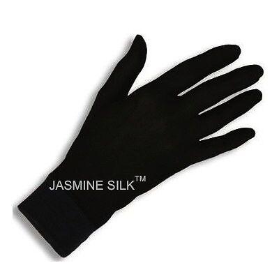 Jasmine Silk Pure Silk Liner Gloves Thermal Ski Inner Gloves - BLACK