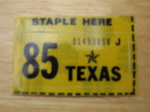 Licence Plate Texas Renewal