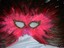 Peacock Flame Feather Mask Masquerade Costume Ball Pink Green Purple
