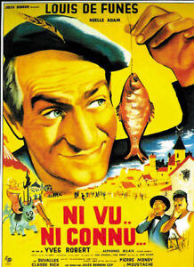 Ni vu ni connu Louis de Funes vintage movie poster