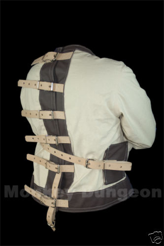 Straight-jacket-w-leather-3XL-xxxl-Houdini-straitjacket