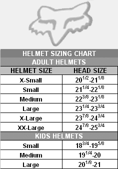 fox racing helmet motocross v1 atv matte sizes