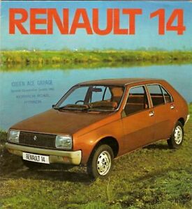Renault 14 TL 1976-77 UK Market Sales Brochure. Enlarge