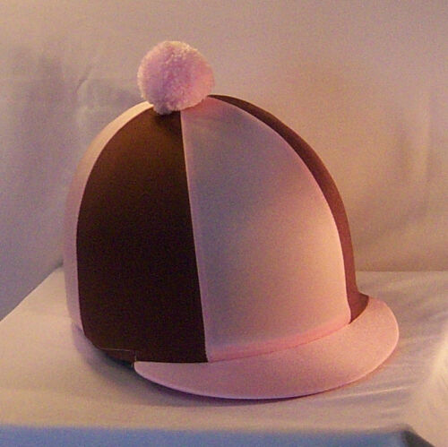 RIDING HAT COVER BABY PINK /& BROWN