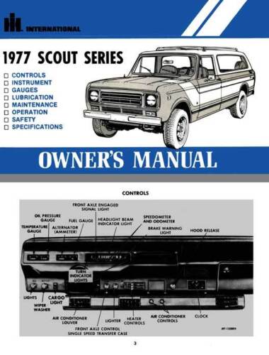 International Scout Series 1977 Owners Manual