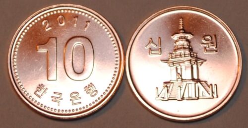 2013 South Korea 10 Won Coin BU Very Nice  KM# 103