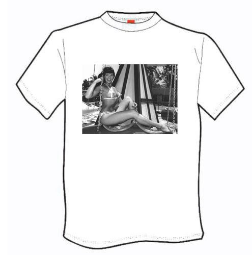 Bettie Page Fetish Glamour T Shirt New Black or White 