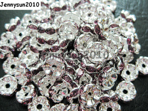 100Pcs Czech Crystal Rhinestone Wavy Rondelle Spacer Beads 4mm 5mm 6mm 8mm 10mm 