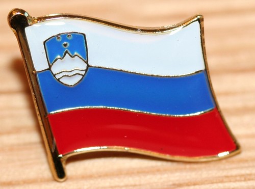 SLOVENIA Slovenian Country Metal Flag Lapel Pin Badge
