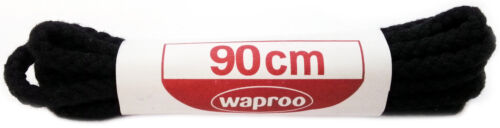 WAPROO 90CM CORDED SHOELACES Black Brown Bone White Red-BOOT Shoe Laces