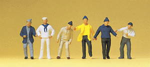 HO Scale Preiser Ship Boat Crew OR Dock Workers With Sailor 14063 Figures | eBay