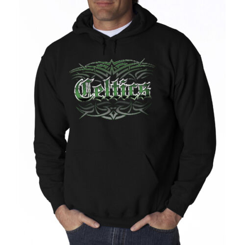 Celtics Tattoo Style Hoodie Sweatshirt Small Medium Large XL 2X 3X Boston NEW 