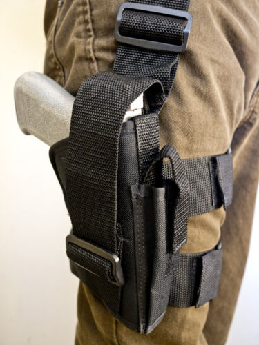 Nylon Tactical Drop Leg Holster with Mag Pouch for SIG SAUER ARMS P220