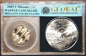 25c missouri quarter state cancelled error coin mint holder global