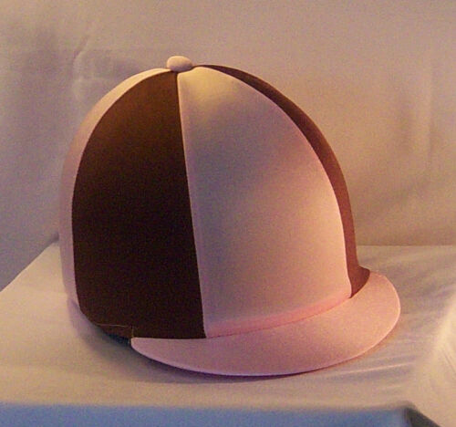 RIDING HAT COVER BABY PINK /& BROWN