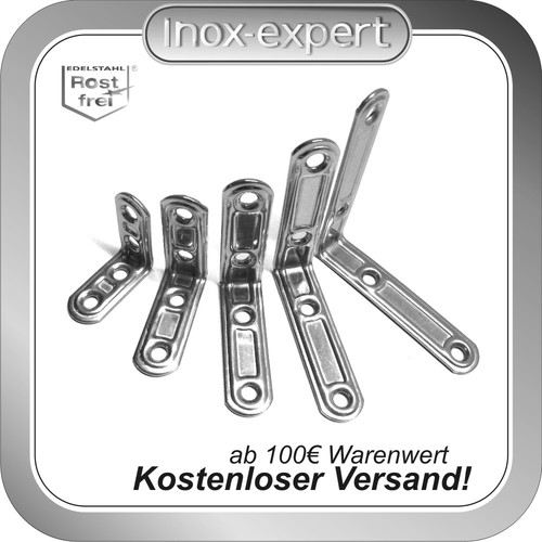 Plat Angle Angle Lochplatte inox VA Inoxydable cassure de coin Connexion Angulaire