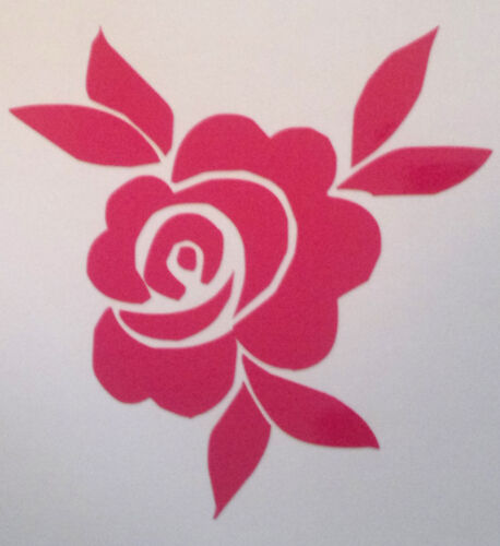 1,2,4,6 or 12 Fancy Rose Flower Tile Window Stickers Decals Wall Transfers 