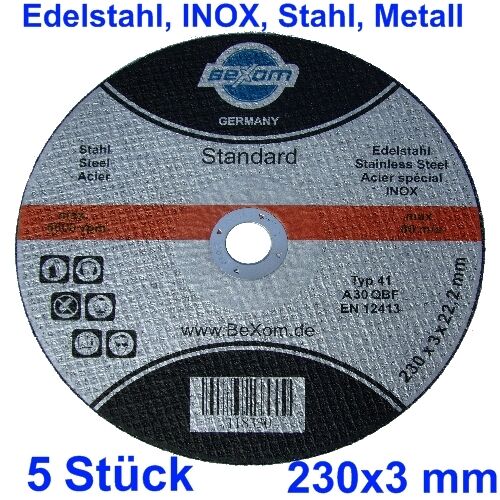 230 x 3 mm Trennscheibe für INOX Stahl Metall Edelstahl Trennscheiben 230x3mm 