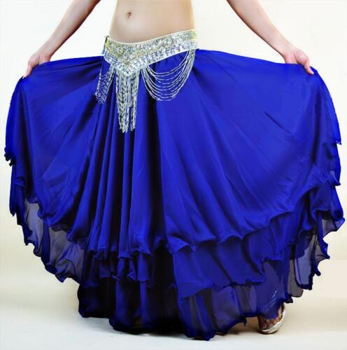 Belly Dance Costume Flamenco 3 Layers Skirt 12 Colors 