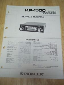 Pioneer Service Manual~KP-1500 Car Stereo Cassette Radio~Original