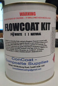 White Flowcoat for Fibreglass 1kg kit incl. MEKP - (FREIGHT PER