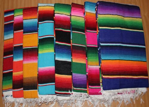 40 x 20 in environ 50.80 cm Sarape Poncho Mexicain Saltillo Southwestern Blanket Throw
