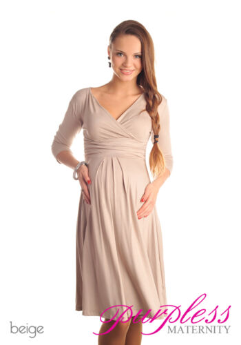 New Ladies MATERNITY DRESS V-Neck Pregnancy Size 8 10 12 14 16 18 Top 4400 
