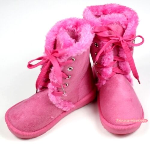 EditWinter Snow Adorable Casual Toddler Girl Hot Pink Suede Shoes Boots Mid Calf