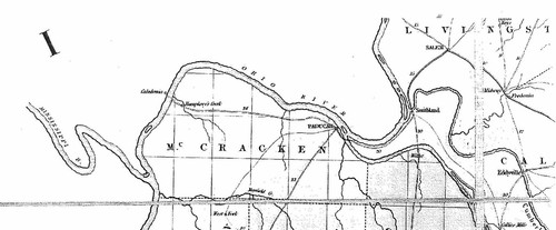 1839 KY MAP Buckner Buffalo Burkesville Burning Springs Bush Kentucky History XL