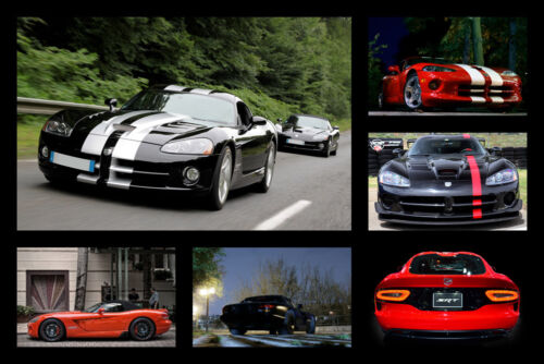 Poster of Dodge Viper GTS RT SRT SRT10 HD Super Car Collage Print