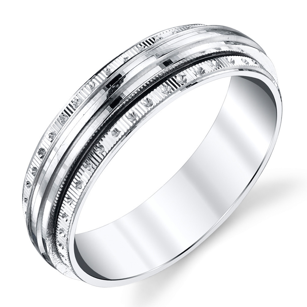 925 Sterling Silver Mens Wedding Band Ring Spinner Center