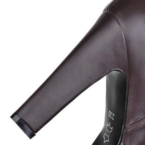 Details about / Ladies Party Shoes Synthetic Leather Platform High Heels Knee Boots US Size 12