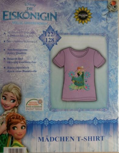 Frozen Fille T-Shirt NOUVEAU Motif 122//128 LILAS REINE Neuf dans sa boîte