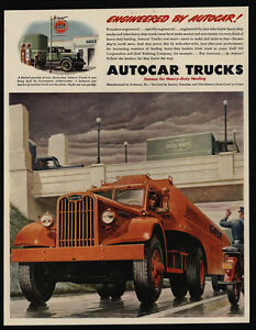 1945 AUTOCAR Gulf Gas Truck - VINTAGE AD | eBay