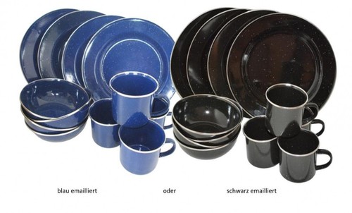 Email Campingeschirr Essgeschirr WESTERNGESCHIRR Emaille Teller Tasse Schüssel