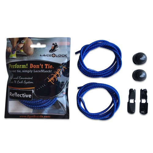 Lacenlock No Tie Elastic Shoe Laces Fastening Strings Sports Locking Toggle New