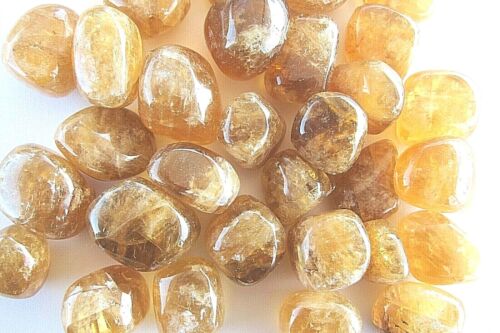 Calcite Citrine One Tumbled Stone 20mm Reiki Healing Crystal by Cisco Traders