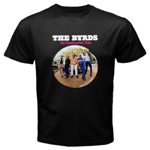 Album Logo Rétro Rock Band Homme T-shirt noir taille S à 3XL Nouveau la The Byrds 