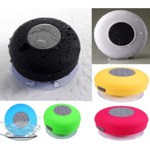 Yellow BTS-06 Waterproof Shower Bluetooth Speaker Wireless Mini USB Charger 