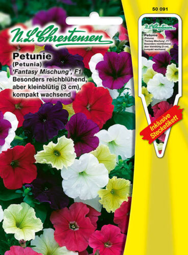 Semences SR Pétunia Fantasy Mélange f1 fleurs Chrestensen Petunia milliflora