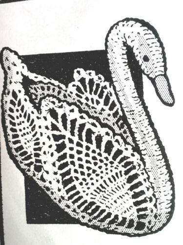 581 design vintage swan Pièce Maîtresse Motif à crochet reproduction 