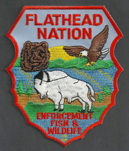 FLATHEAD NATION MONTANA TRIBAL FISH /& WILDLIFE ENFORCEMENT SHOULDER PATCH