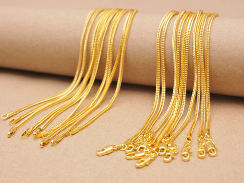 5PCS 16-30inch Gold Plated Fox Tail Chain Necklace Accessorie Jewelry Necklace 