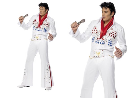 Elvis Presley Costume Ladies Mens Elvis 1960s Fancy Dress Rockstar Elvis