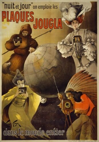 AZ22 Vintage 1905 Plaques Jougla French Camera Advertisement Poster A1/A2/A3/A4 