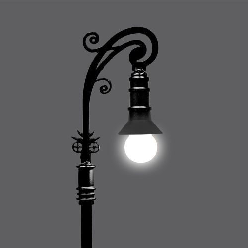 DINGLER Routes Lampe simplement noir 1:32 Piste 1 avec ampoule 1z-110/02 