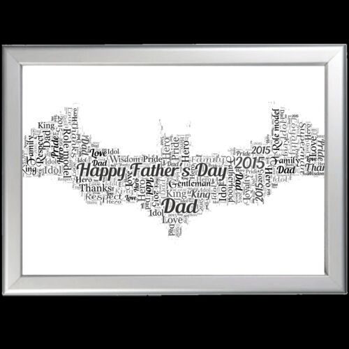 NEW BATMAN WORD ART PERSONALISED GIFT FOR HIM ON FATHER/'S DAY DAD DADDY FATHER