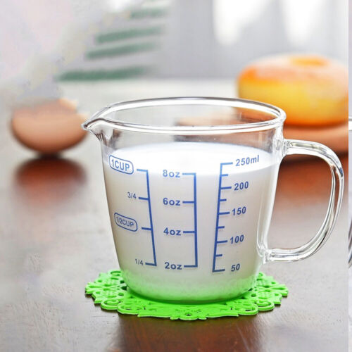 Heat Resistant Glass Measuring Cup Kids Children Milk Cup Microwave Scale Cup