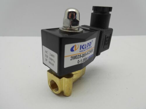 KLOD IP65 WATERPROOF SOLENOID VALVE AIR WATER GAS OIL BRASS NORMALLY CLOSED 240V 