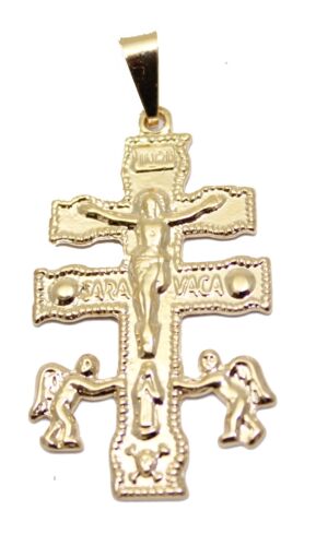Caravaca Necklace Caravaca Cross Pendant 18k Gold Plated with 20 inch  Chain 